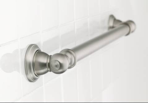 Classic Designer Grab Bars Brushed Nickel