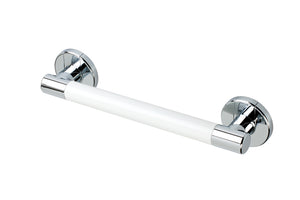 Stylish Colored Grab Bars with Stainless Steel Accents