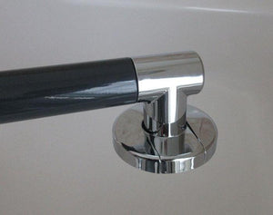 Stylish Colored Grab Bars with Stainless Steel Accents