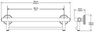 Chrome Designer Towel Bar Grab Bar