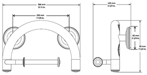 Oil-Rubbed Bronze Designer Toilet Paper Holder/Grab Bar